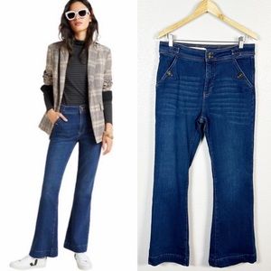Pilcro by Anthropologie Womens High Rise Trouser Bootcut Jeans Size 31
